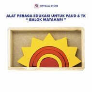 Mainan Edukasi Balok Kayu Balok Matahari / Puzzle Untuk Anak / UD BAROKAH ALAT PERAGA TK & APE - UD