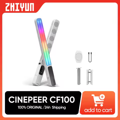 Original ZHIYUN CINEPEER CF100 RGB Photography Light 100W Bi-Color Stick Light 2700K-6500K for light