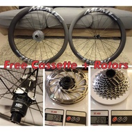 BikersManiac Used MVMT Carbon Disc Wheelset Rim R45 Tubeless Ready Center Lock 12 Speed Freehub XDR (Sram Type)