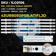 LG 43 Inch TV Backlight 43UR8050PSB.IFLJD 43UR8050 SSC_Y23 Slim Trident 43UR75