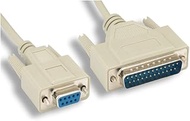 Kentek 25 Feet FT DB9 Female to DB25 Male Serial RS-232 Cable Adapter Cord at Modem 28 AWG F/M Molde