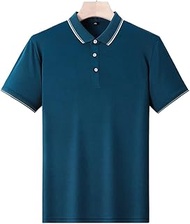 MMLLZEL Men's Summer Refreshing Polo Shirt Casual Top Lapel Short Sleeve Business Top T-shirt (Color : D, Size : XL code)