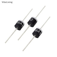 10PCS High Power Thi Pin 6A10 In-Line Plug Rectifier Diode 6A 1000V Electrical Axial Rectifier Diode