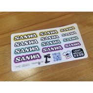 Sanwa factory logo LIGHTWEIGHT precut decal decals stickers for M17 MT-5 RX-493i MT-R