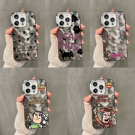 HP New! Premium Metallic Hard casing Aesthetic Ghost x Toystory Texture Wrinkle Metallic Case -Casin