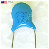 5PCS 220pF 1KV High Voltage Ceramic Capacitor (221K)