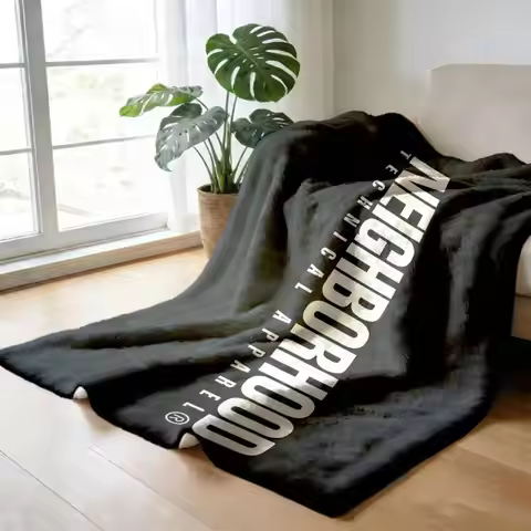 Neighborhood Technical Apparel Throw Blanket, Soft Cozy Fleece Blanket for Couch Sofa Bed, Streetwea
