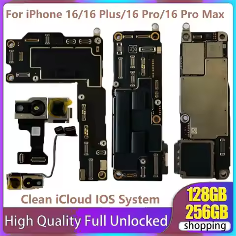 Fully Tested Authentic Mainboard For iPhone 16/16 Plus 16 Pro/16 Pro Max Motherboard With Face ID No