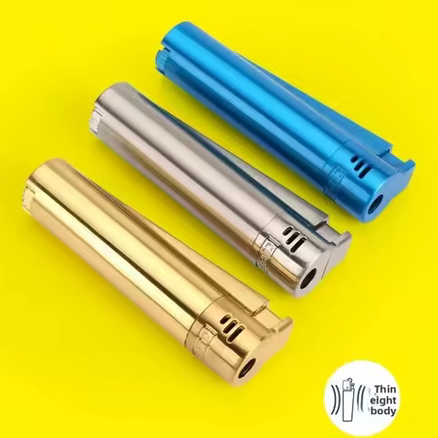 Original Clipper Lighter Metal Free Fire Jet Butane Torch Lighter Turbo Portable Grinding Wheel Flin