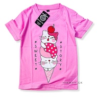 Baju Anak Perempuan Kaos Boba Es Krim Boneka Mixue Lucu Kekinan Bahan Katun Premium Kualiti