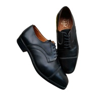 (7.5US - 6.5UK NARROW) CHURCH'S MEN'S BLACK LEATHER CAPTOE DERBY