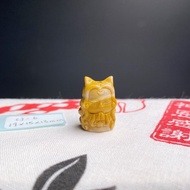 阿拉善 碧玉 九尾狐姬雕刻 DIY手鍊配件生活美滿 目標達成