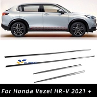 Xuming สำหรับ Honda Vezel HR-V HRV 2021 2022คิ้วแผ่นครอบด้านนอกตัวถังประตูรถป้องกันแถบอุปกรณ์ป้องกัน