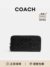 COACH Accordion 男士錢包黑色[平行進口]