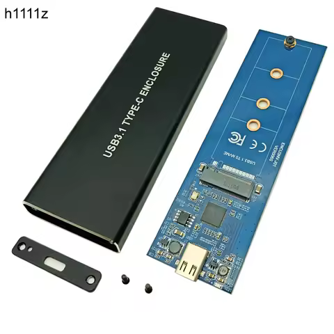 H1111Z M2 SSD Case NVME Enclosure M.2 to USB Type C 3.1 SSD Adapter for NVME PCIE NGFF SATA M/B Key 