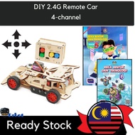 Ready Stock 2.4G DIY Remote Car 4-channel Kereta Kawan Jauh RBT Sekolah Rendah STEM