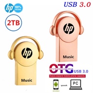 HP OTG 2TB USB Flash Drive 1TB 512GB 256GB Hanging Drive 32G 64G 128G Pen Drive USB Drive Musician Memory USB Drive Smartphone/PC