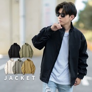Taiwan Shipping Men's Clothing [NB1967J] Layered Crinkle Stand-Up Collar Windproof Jacket Coach Plai