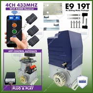WIFI R3000 E9 19T L200 AC ( FULL SET W/O GEAR RACK ) （ 4CH 433Mhz ) MOTOR SLIDING AUTOGATE FULL SET 