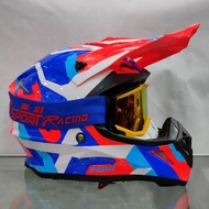 HELM JPX CROSS TRAIL DEWASA PLUS KACA GOGLE