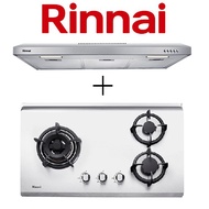 RINNAI RH-S95A-SSVR 90CM SLIMLINE HOOD + RINNAI RB-73TS 3 BURNER STAINLESS STEEL GAS HOB