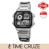 [Time Cruze] Casio AE-1200 Royale World Time Digital Stainless Steel Men Watch AE1200WHD-1A AE-1200W