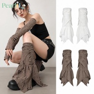 PearlMY Flared Leg Warmers - Y2K Distressed Grunge Style with Arm Warmers | Gothic Outfit Accessory