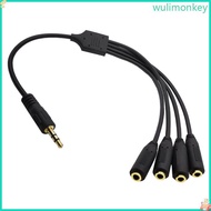 WU DC3 5 Stereo Male Divided Into 4 DC3 5 Stereo Female 3 5mm  Cable
