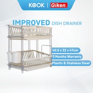 GIKEN Rak Pinggan Mangkuk Dish Rack Rak Sinki Dapur Storage Rack Kitchen Dish Drainer Utensil Holder