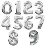 Foil balloon numbers 0-9 / number 0-9 silver foil balloon (3J1) hbl010
