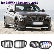 Car Gloss Black Front Bumper Grille For BMW X1 E84 2010-2015 Sport Grill Double Slat Line Grilles Ki