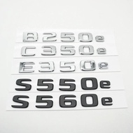 Car RearTrunk Logo Emblem Badge Script For B250e C350e E350e S550e S560e glc350e gle500e gle550e E35