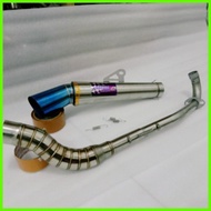 ∇ ☩ ◙ Highmount conical pipe AUN 51mm exhaust Muffler open Spec for xrm 125 wave 125 xrm 100 110 11