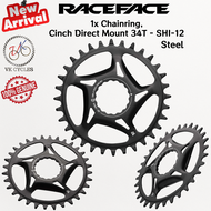 Race Face Cinch Direct Mount 34T Chainring SHI 12s MTB 1x12 – Steel / Alloy Black