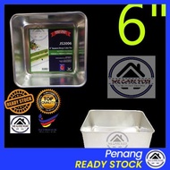 Wecareyou20 6 Inch Aluminium Deep Square Cake Tin Loyang Kek Loyang Segi Empat Brownie Cake Tin Squa