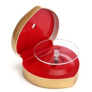 Solar-powered display turntable Heart-shaped jewelry box， Solar-powered jewelry display stand Jewelr