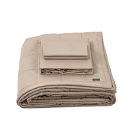 KAPAS LUXE | Quilted Comforter Set | 100% ELS Cotton Casing + Bamboo Fill | Includes Fitted Bedsheet