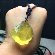 Natural Citrine/Citrine Rough Stone Pendant DIY Jewelry Pendant Rough Stone Teaching Mineral Crystal