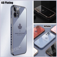 Casing for VIVO Y71 V11 Y79 Y66 Y65 V7 PLus 6D Maple Leaf Plating Phone Case VIVO Y16 Y35 Y22 Y22S V25 V25e New Luxury Soft Silicone Shockproof Cover