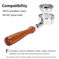 58mm Bottomless Portafilter With 2 Cup Basket For Expobar/ROCKET/FAEMA/RANCILIO Naked E61 Coffee Han
