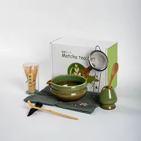 4-8pcs Tea Sticks Japanese Matcha Tea Set Matcha- Spoon Tea-Making Tools Matcha Brush Match Bowl Bam