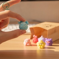 [Chicnest] Cute Colorful Mini Cartoon Fuzzy Monster Car Dashboard Ornaments 6Pcs Figurines for Festi