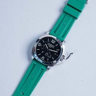 PANERAI - 豪華版 24mm/22mm OEM 珊瑚綠色 Coral Green Color 橡膠混合物代用膠帶配精鋼錶扣 (包郵)