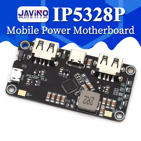 IP5328P Dual USB 18650 Battery Charger treasure Tpye-c 3.7V to 5V 9V 12V Step up Fast Quick Charger 