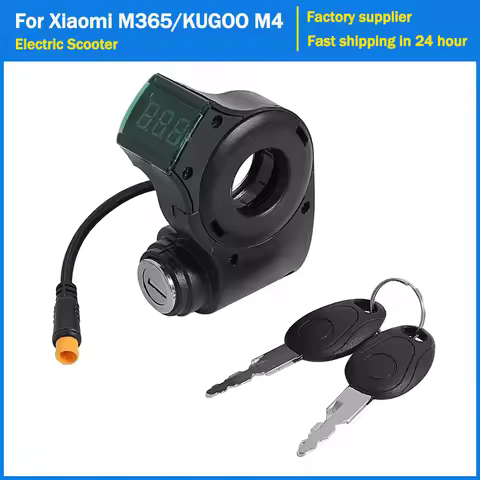 3Pin Lgnition Lock Key Thumb Throttle for KUGOO M4 For XiaoMi M365 Electric Scooter Voltmeter Digita