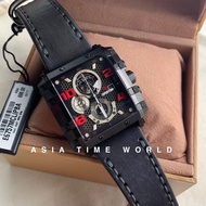 *Ready Stock*ORIGINAL Expedition E6757MCLIPBA Black Genuine Leather Water Resistant Chronograph Men’