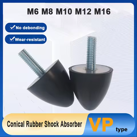 1/2/4PCS Thread Rubber Mount VP M6 M8 M10 M12 M16 Male Thread Rubber Shock Absorber Anti Vibration M