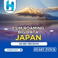 eSIM Jepang BIG DATA 50GB | 180 Days | eSIM Roaming | eSIM Travel | Japan