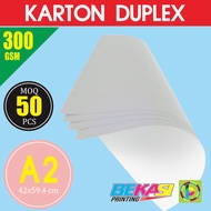 Kertas Karton Duplex / Dupleks Size A2 42x59.4 cm 300 GSM