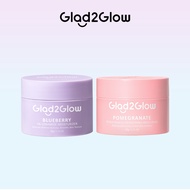 Glad2Glow 2pcs Moisturizer Set Blueberry Ceramide Moisturizer Pomegranate Niacinamide Brightening Mo